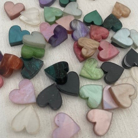 Laser Cut Acrylic Heart Stud 12mm Pair LIMITED STOCK