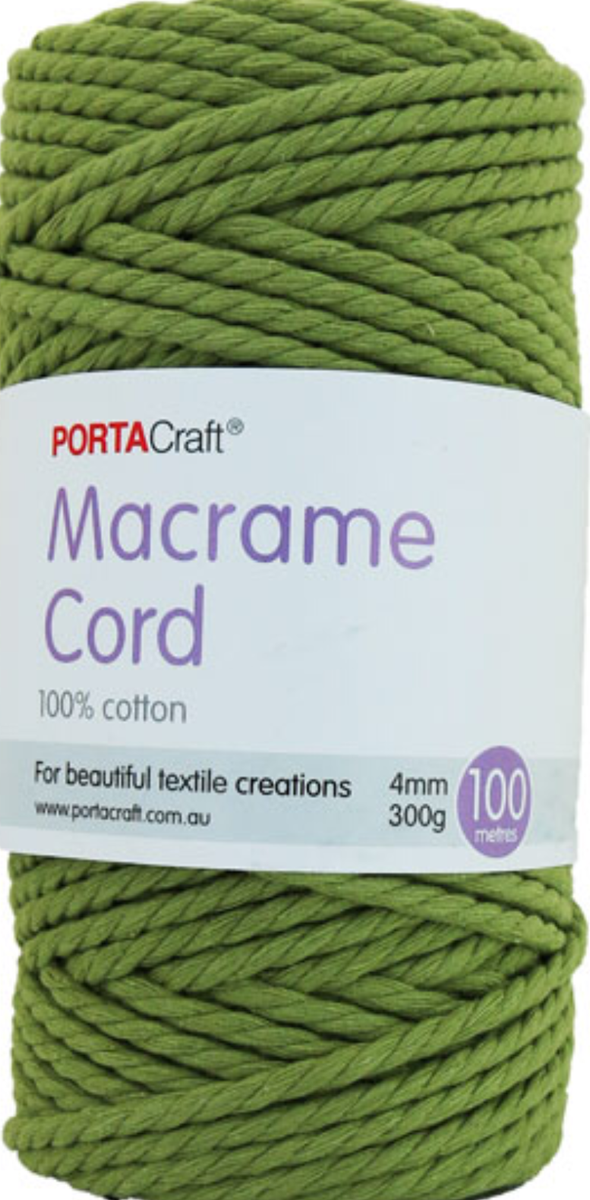 Portacraft Macrame Cord 100% Cotton 4mm 300G Approx. 100 Metres