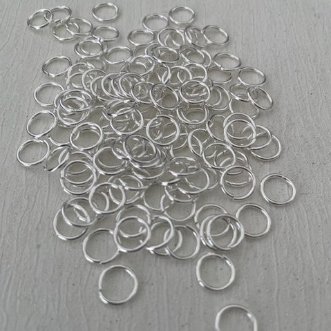 Bright Silver Colour Metal Alloy Jump Ring Approximately 200 Pieces Various Sizes