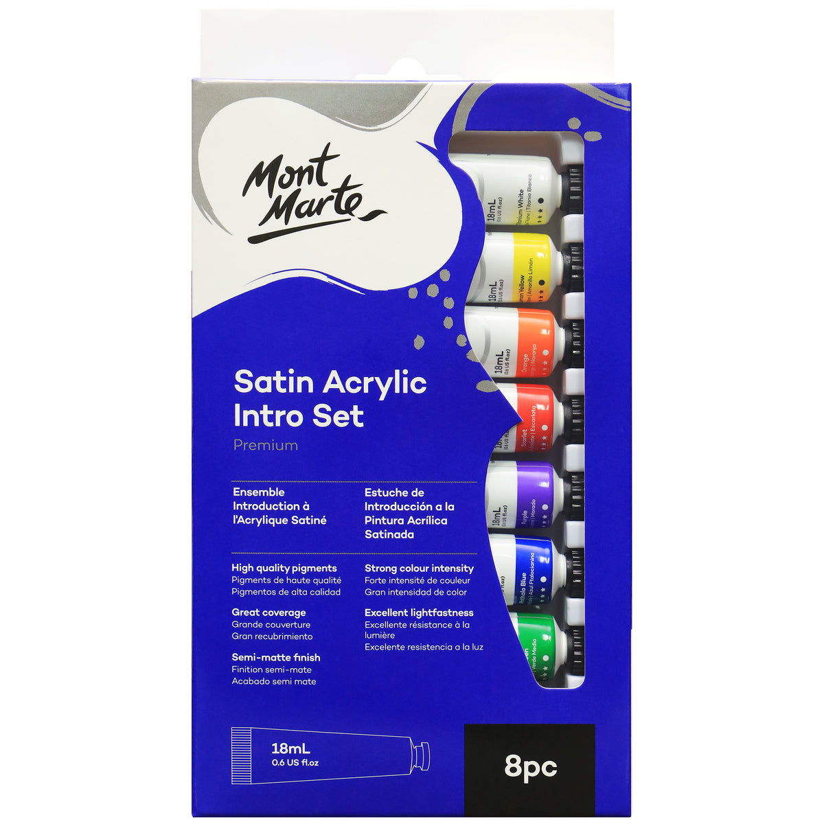 Mont Marte Satin Acrylic Paint Set 8PC x 18ml – Little Craft House