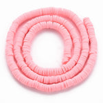 BS0154 Bead Strand Polymer Clay Heishi Light Pink 4x1mm Approximately 320 Pieces Per Strand