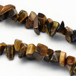 BS0135 Bead Strand Natural Tiger Eye Stone Chips 8-18x6-12x3-7mm Approximately 160 Pieces Per Strand