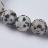 BS0002 Bead Strand Natural Dalmation Jasper Round 8mm Approximately 24 Pieces Per Strand