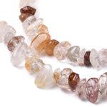 BS0103 Bead Strand Natural Rutilated Quartz Chip Brown/Red/CLear Mix 5-14x5-10mm Approximately 210 Pieces Per Strand