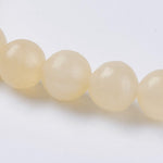 BS0009 Bead Strand Natural Topaz Jade Yellow Dyed Round 8mm Approximately 23 Pieces Per Strand