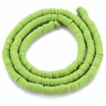 BS0153 Bead Strand Polymer Clay Heishi Lime Green 4x1mm Approximately 320 Pieces Per Strand