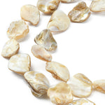 BS0066 Bead Strand Shell Rhombus Goldenrod 18-20x14-20x3-12mm Approximately 20 Pieces Per Strand