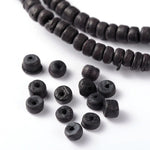 BS0130 Bead Strand Natural Coconut Column Black 5x2-4.5mm Approximately 180 Pieces Per Strand