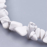 BS0146 Bead Strand Natural Howlite Stone Chips White 4-10x4-6x2-4mm Approximately 210 Pieces Per Strand