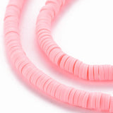 BS0154 Bead Strand Polymer Clay Heishi Light Pink 4x1mm Approximately 320 Pieces Per Strand