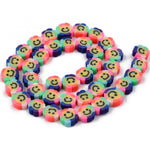 BS0080 Bead Strand Polymer Clay Smiling Face Flower 9-10x4mm Approximately 38 Pieces Per Strand