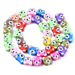 BS0083 Bead Strand Polymer Clay Bear Head 8-10x4mm Approximately 37 Pieces Per Strand