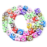 BS0083 Bead Strand Polymer Clay Bear Head 8-10x4mm Approximately 37 Pieces Per Strand