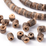 BS0015 Bead Strand Natural Coconut Column Camel 3.5x2-5mm Approximately 190 Pieces Per Strand