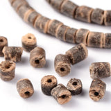 BS0015 Bead Strand Natural Coconut Column Camel 3.5x2-5mm Approximately 190 Pieces Per Strand