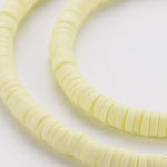 BS0155 Bead Strand Polymer Clay Heishi Lemon Chiffon 4x1mm Approximately 320 Pieces Per Strand