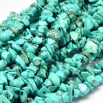 BS0068 Bead Strand Natural Turquoise Chips Green 5-14x5-10mm Approximately 180 Pieces Per Strand