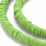 BS0153 Bead Strand Polymer Clay Heishi Lime Green 4x1mm Approximately 320 Pieces Per Strand