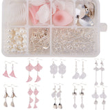 Frosted Petal and Pearlised Round Acrylic Bead Earring Kit with Container