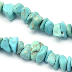 BS0067 Bead Strand Natural Turquoise Chips Green 8-18x6-12x3-7mm Approximately 160 Pieces Per Strand