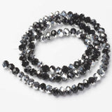 BS0069 Bead Strand Glass Electroplated Faceted Rondelle Mixed Dark 8x6mm Approximately 63 Pieces Per Strand