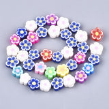 BS0099 Bead Strand Polymer Clay Flower Mixed Colour 9-10x4mm Approximately 38 Pieces Per Strand