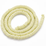 BS0155 Bead Strand Polymer Clay Heishi Lemon Chiffon 4x1mm Approximately 320 Pieces Per Strand