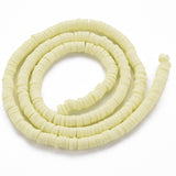 BS0155 Bead Strand Polymer Clay Heishi Lemon Chiffon 4x1mm Approximately 320 Pieces Per Strand