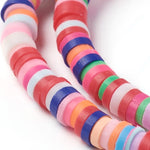 BS0159 Bead Strand Polymer Clay Heishi Mixed Bright Colours 4x1mm Approximately 380 Pieces Per Strand
