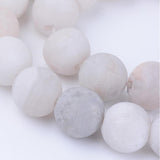 BS0059 Bead Strand Natural Agate Frosted Dyed Round 8mm Approximately 47 Pieces Per Strand