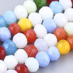 BS0057 Bead Strand Glass Faceted Rondelle Mixed Colour 4x3mm Approximately 110 Pieces Per Strand