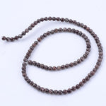 BS0117 Bead Strand Natural Snowflake Obsidian Stone Round 8mm Approximately 47 Pieces Per Strand