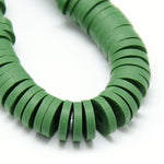 BS0156 Bead Strand Polymer Clay Heishi Green 4x1mm Approximately 320 Pieces Per Strand