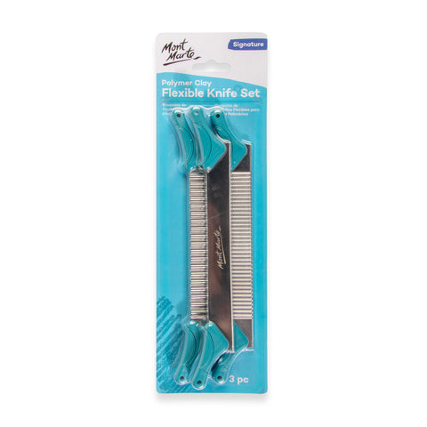Mont Marte Signature Polymer Clay Flexible Knife Set 3PC