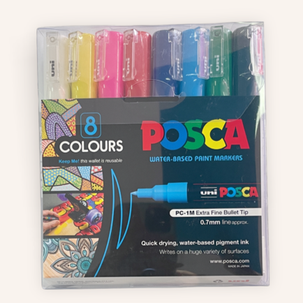Posca Paint Marker PC-1M Tip 8 Colour Pack