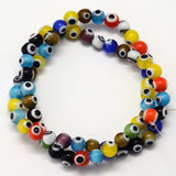 BS0087 Bead Strand Glass Evil Eye Lampwork Round Mixed Colour 6mm Approximately 64 Pieces Per Strand
