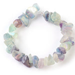 BS0075 Bead Strand Natural Electroplated Fluorite Chips 7-23x5-13x2-10mm 6.5 Inch Strand