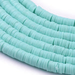 BS0157 Bead Strand Polymer Clay Heishi Mint 4x1mm Approximately 380 Pieces Per Strand