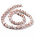 BS0102 Bead Strand Natural Red Netstone Frosted Round 8mm Approximately 47 Pieces Per Strand