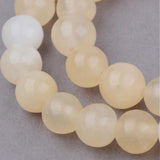 BS0010 Bead Strand Natural Yellow Jade Round 8mm Approximately 47 Pieces Per Strand