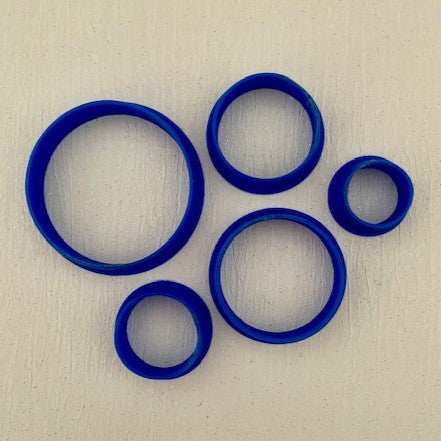 3D Printed Polymer Clay Cutter - Circle #2 - 5 Piece Set
