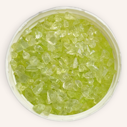 Crushed Glass Chips 2mm-8mm 100gm Lime