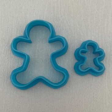 3D Printed Polymer Clay Cutter - Christmas Gingerbread Man 2PC Set