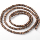 BS0015 Bead Strand Natural Coconut Column Camel 3.5x2-5mm Approximately 190 Pieces Per Strand