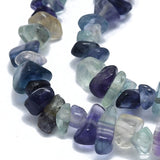 BS0136 Bead Strand Natural Fluorite Stone Chips 4-10x4-6x2-4mm Approximately 210 Pieces Per Strand