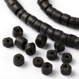 BS0019 Bead Strand Natural Coconut Column Black 3.5x2-4mm Approximately 230 Pieces Per Strand