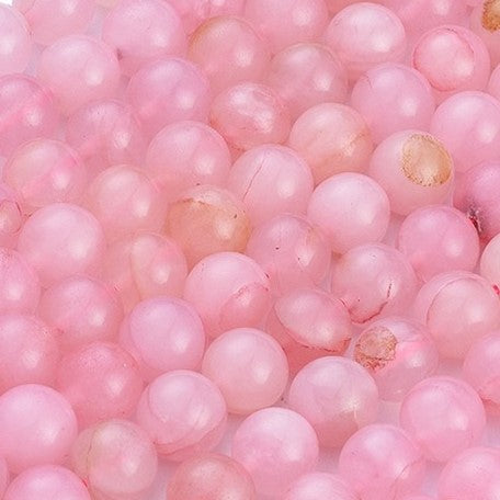 BS0006 Bead Strand Natural Rose Quartz Round 6mm Approximately 60 Pieces Per Strand