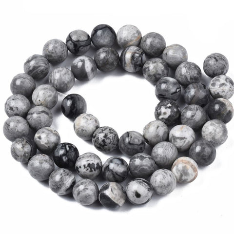 BS0027 Bead Strand Natural Maifanite Stone Round 8mm Approximately 47 Pieces Per Strand