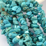 BS0144 Bead Strand Natural Jade Chips Green Turquoise 4-10x4-6x2-4mm Approximately 210 Pieces Per Strand