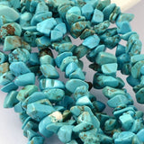 BS0144 Bead Strand Natural Jade Chips Green Turquoise 4-10x4-6x2-4mm Approximately 210 Pieces Per Strand
